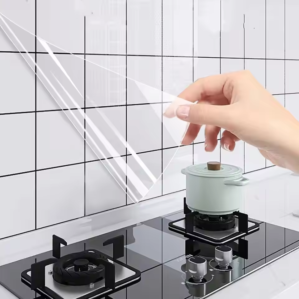 Commercial Kitchen Wall - 1 Roll of Transparent Waterproof Anti