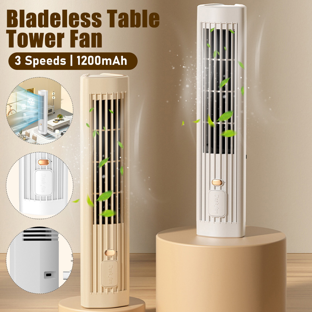 Commercial Kitchen Ventilation - Bladeless Floor Tower Fan USB Rechargeable