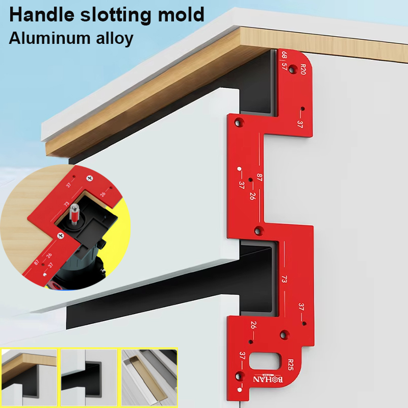 Commercial Kitchen Layout - Invisible Embedded Handle Slotting Template For