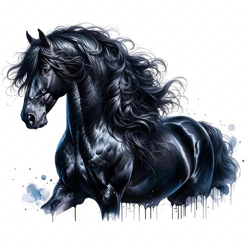 QT644# Friesian Horse Self-Adh - Commercial Kitchen Tiles recension och pris
