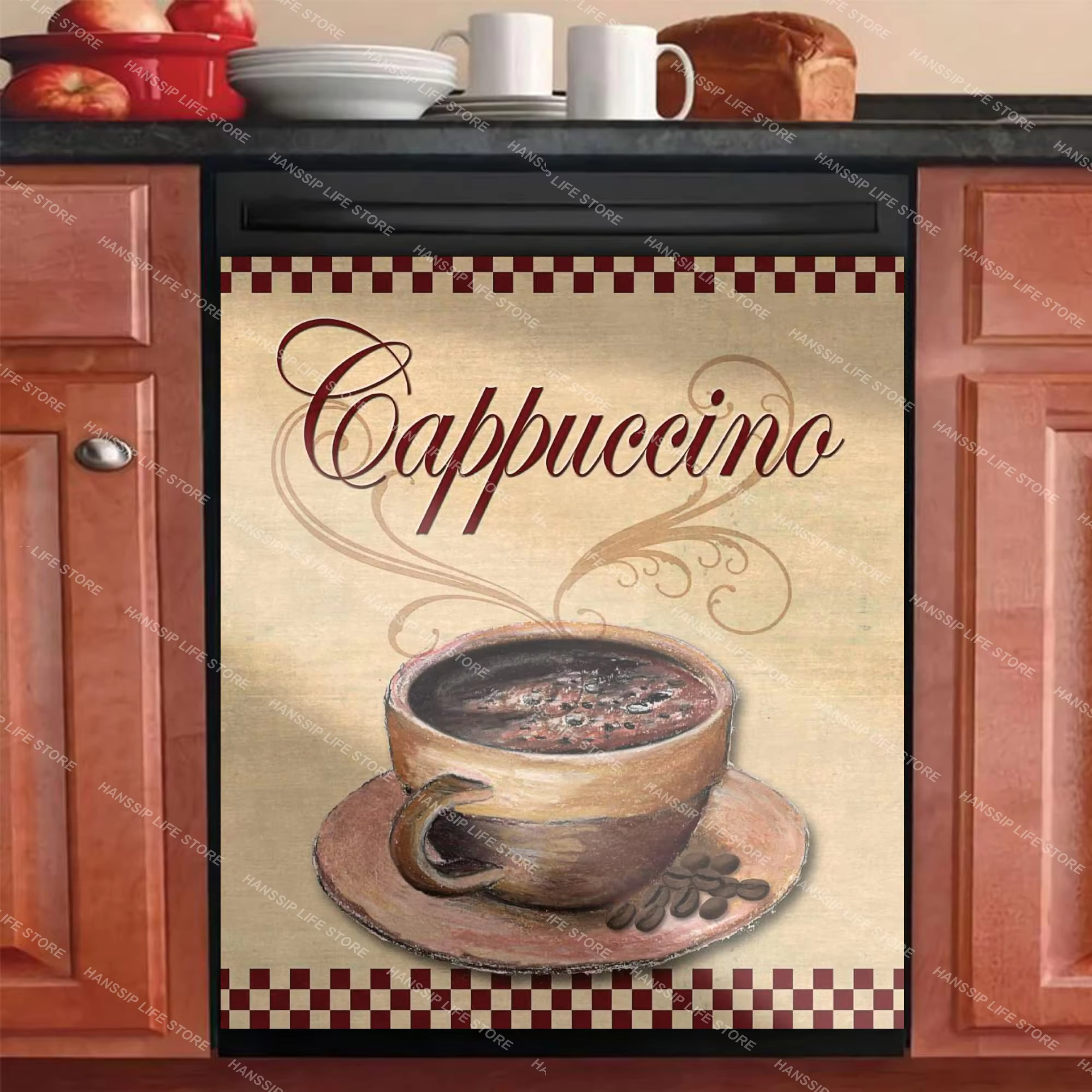 Retro Coffee Poster Dishwasher - Commercial Kitchen Wall recension och pris