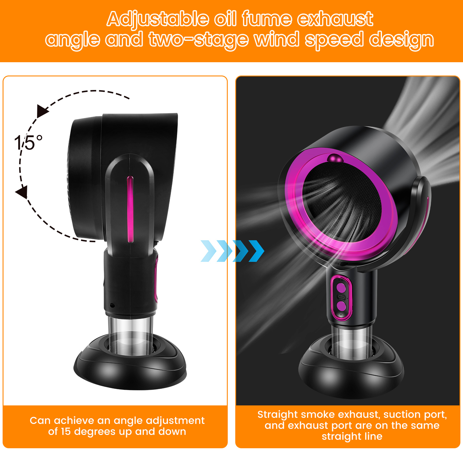 1Pc Portable Exhaust Fan Adjus - Commercial Kitchen Ventilation recension och pris