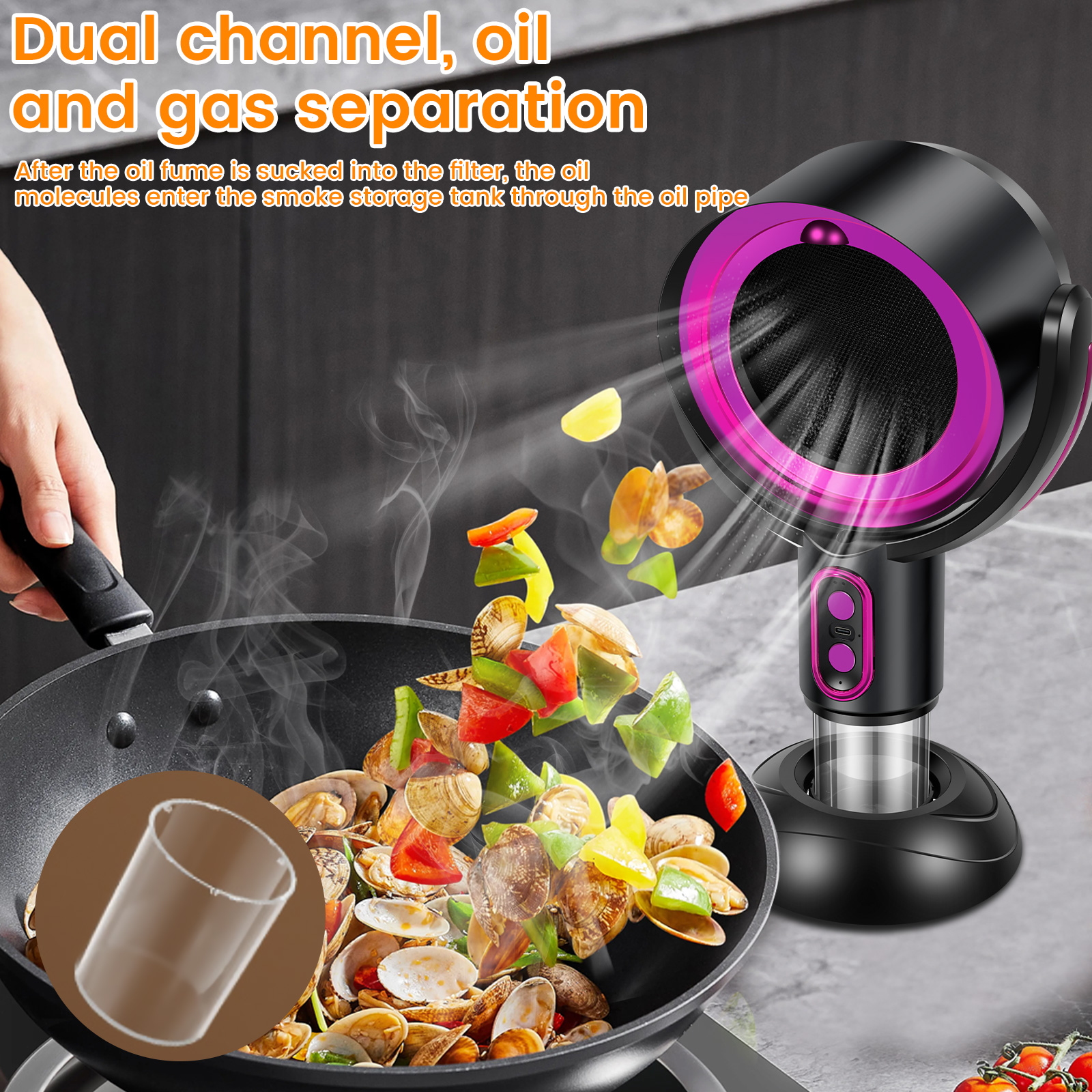1Pc Portable Exhaust Fan Adjus - Commercial Kitchen Ventilation recension och pris