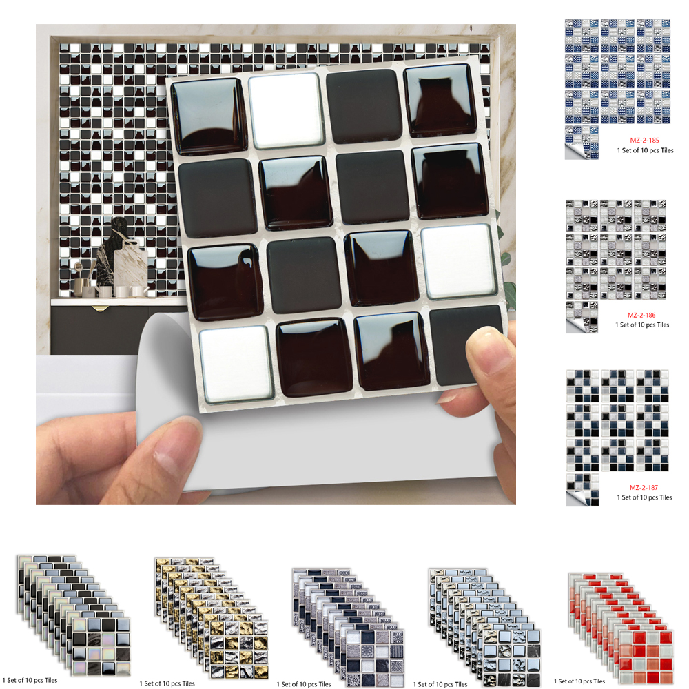 Black & White Marble Mosaic Ti - Commercial Kitchen Tiles recension och pris