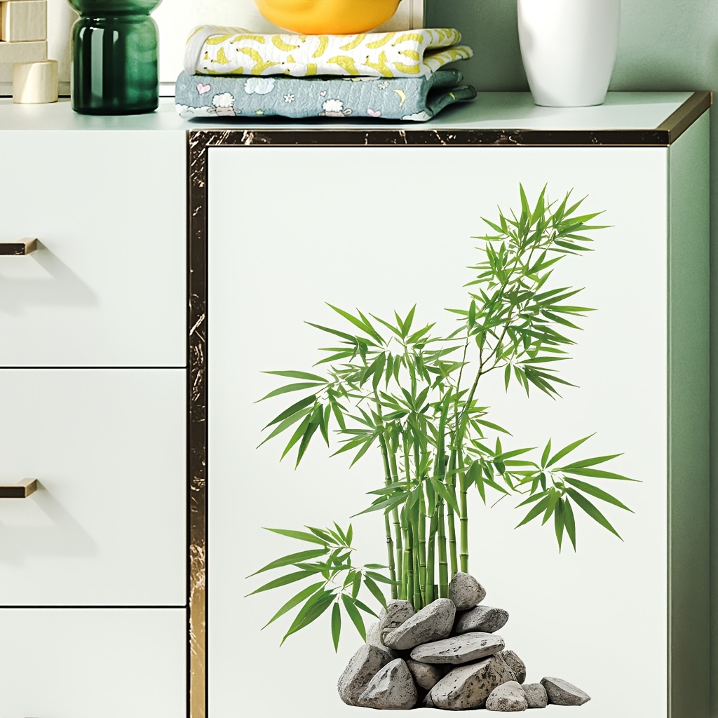 Watercolor Green Bamboo Leaf P - Commercial Kitchen Tiles recension och pris