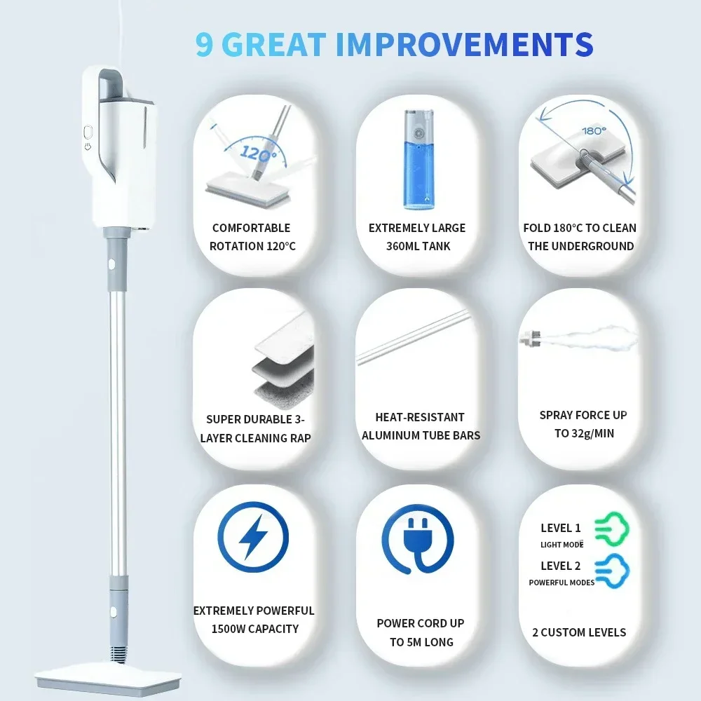 Steam Mop Cleaner for Home, Hi - Commercial Kitchen Air Conditioner recension och pris