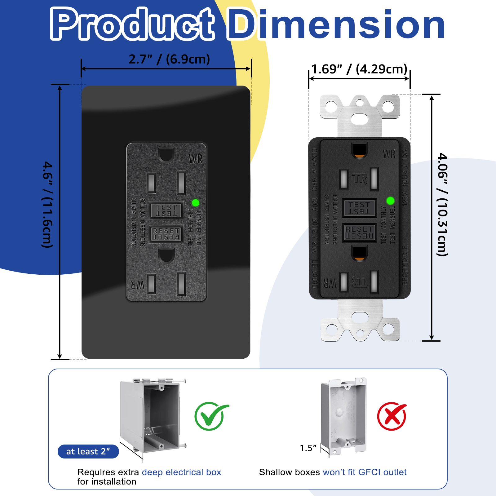15 Amp GFCI Outlet Weather Res - Commercial Kitchen Outlets recension och pris