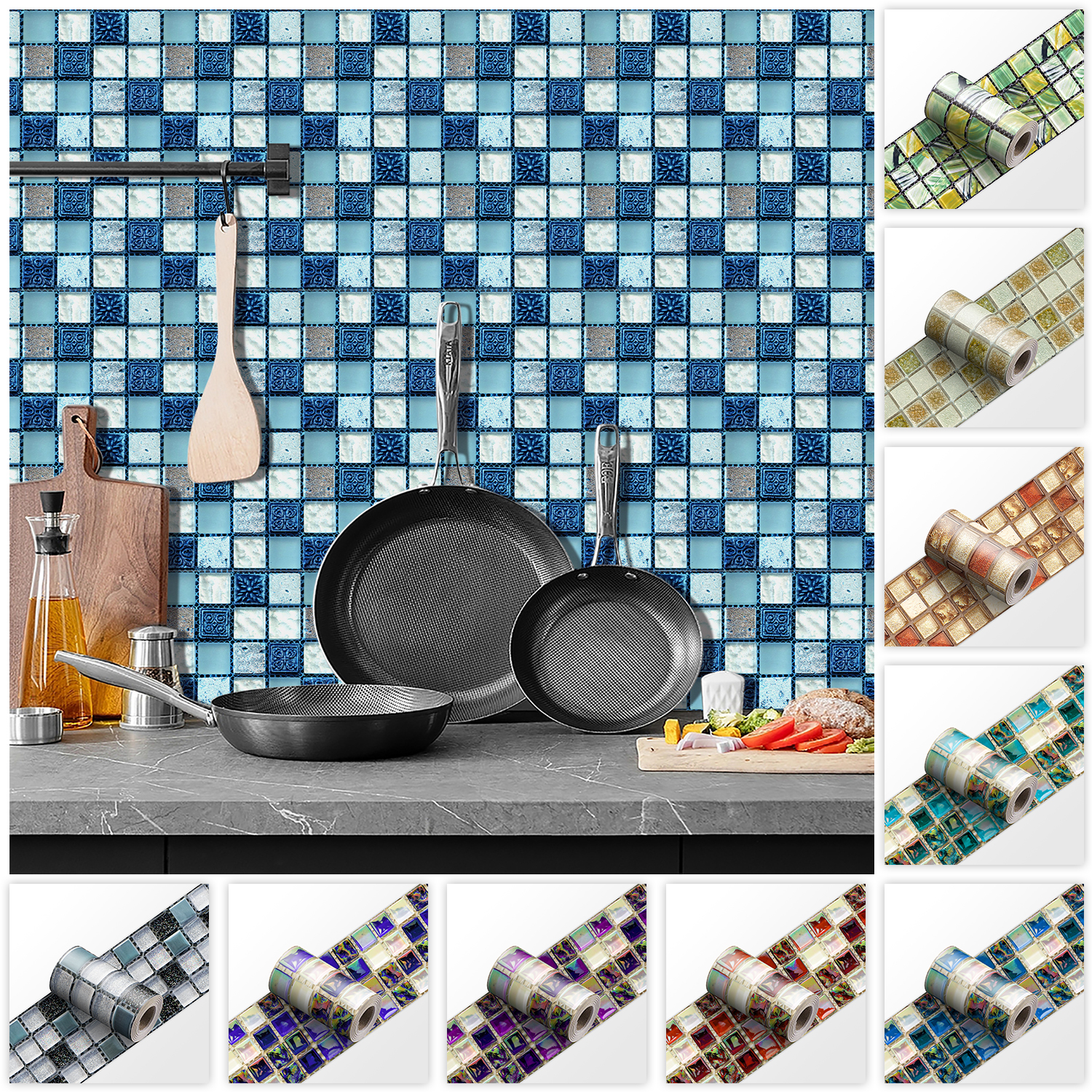 24 Styles 2D Mosaic Tiles Wall - Commercial Kitchen Tiles recension och pris
