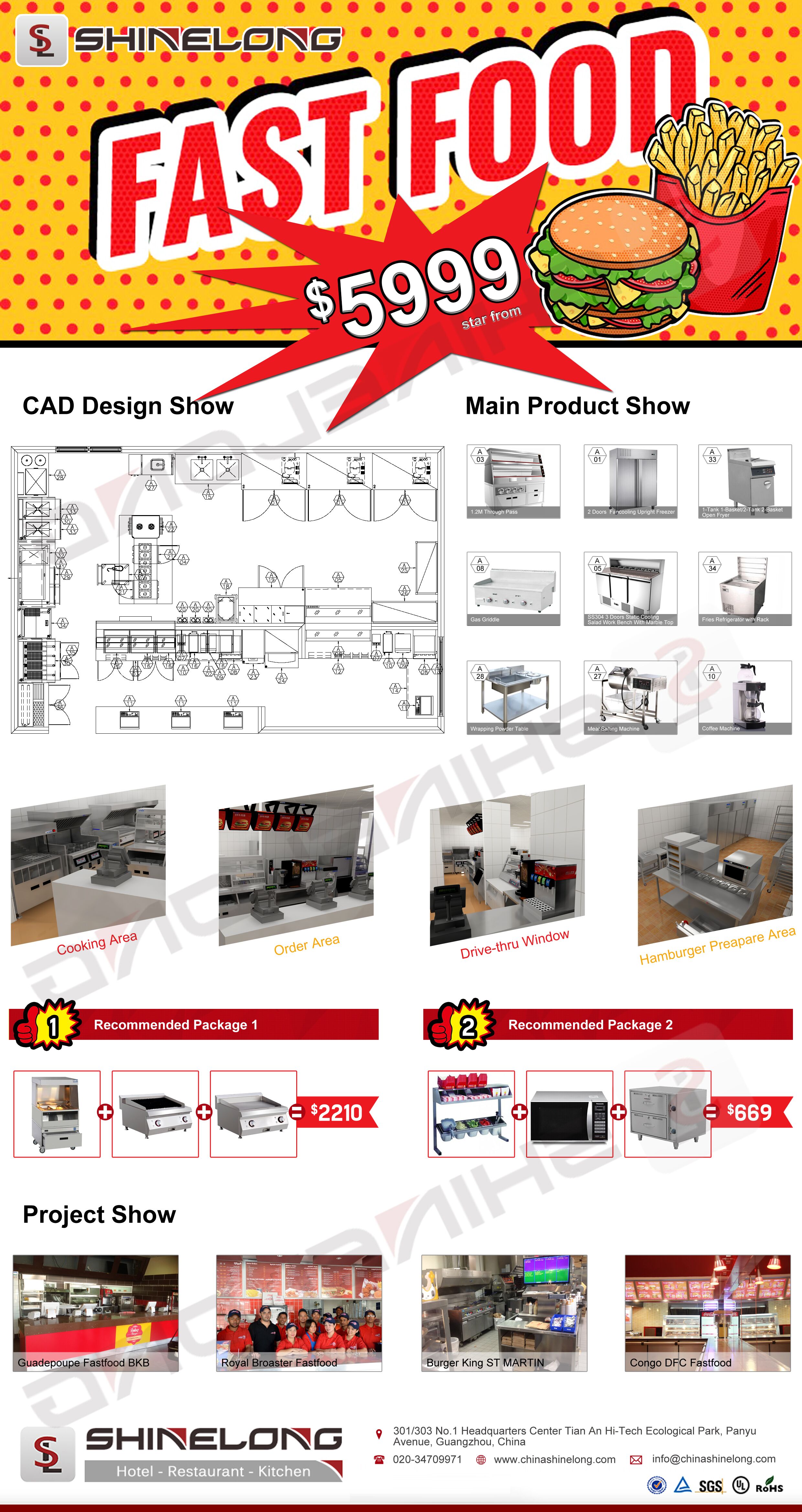 Fast Food Restaurant Equipment - Commercial Kitchen Layout recension och pris