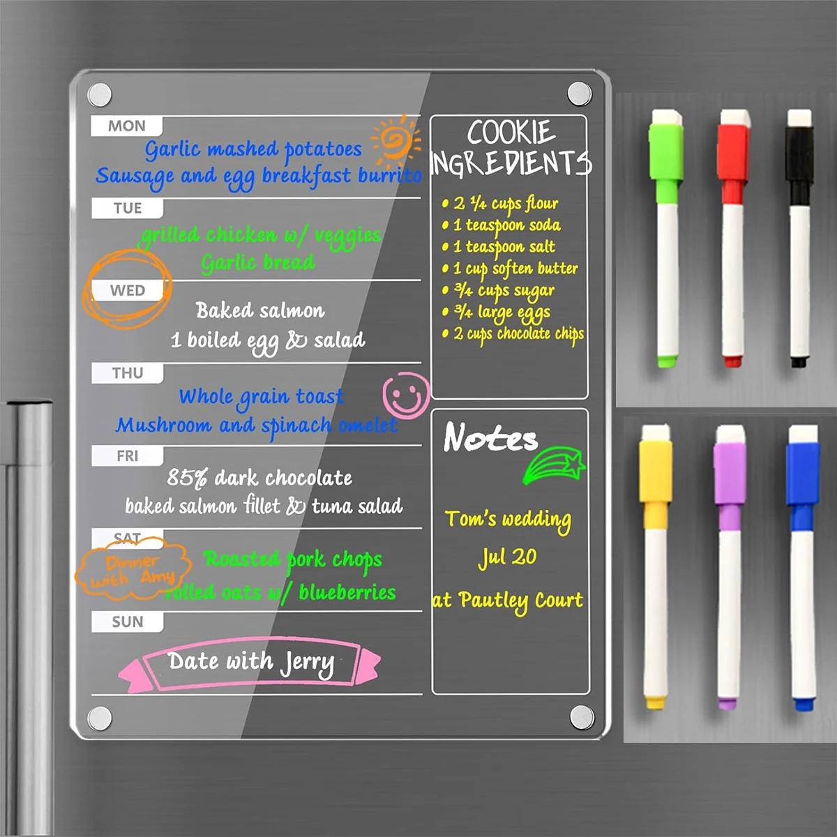 Acrylic Meal Planner Magnetic  - Commercial Kitchen Layout recension och pris