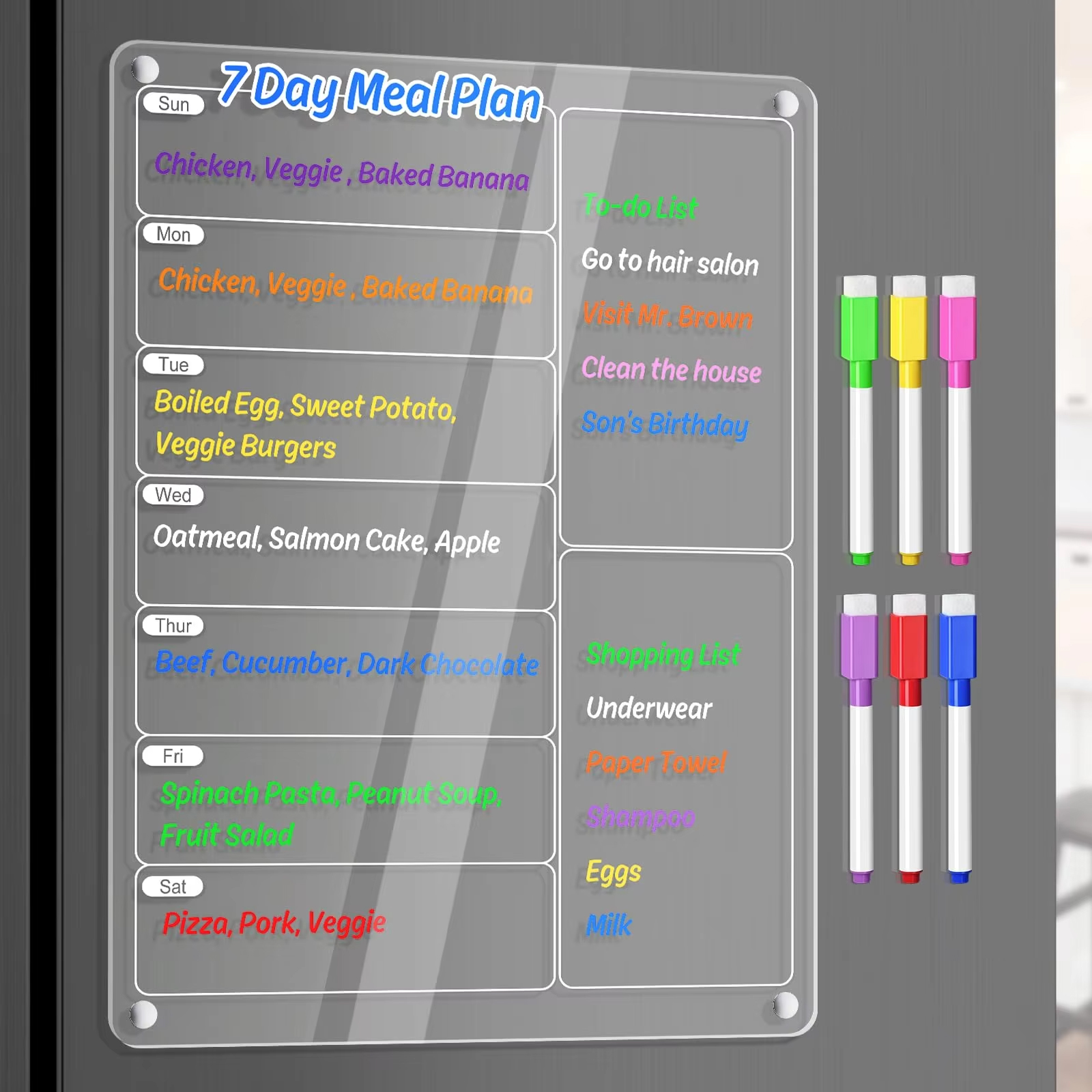 Acrylic Meal Planner Magnetic  - Commercial Kitchen Layout recension och pris