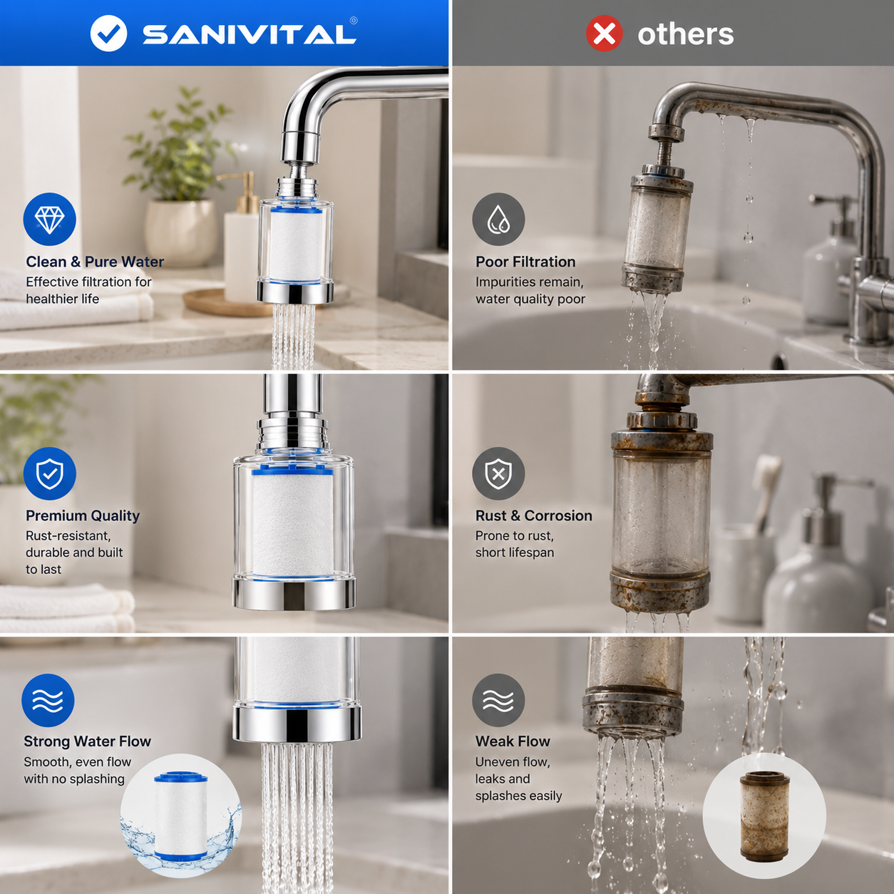 SANIVITAL Faucet Water Filter  - Commercial Kitchen Tap recension och pris